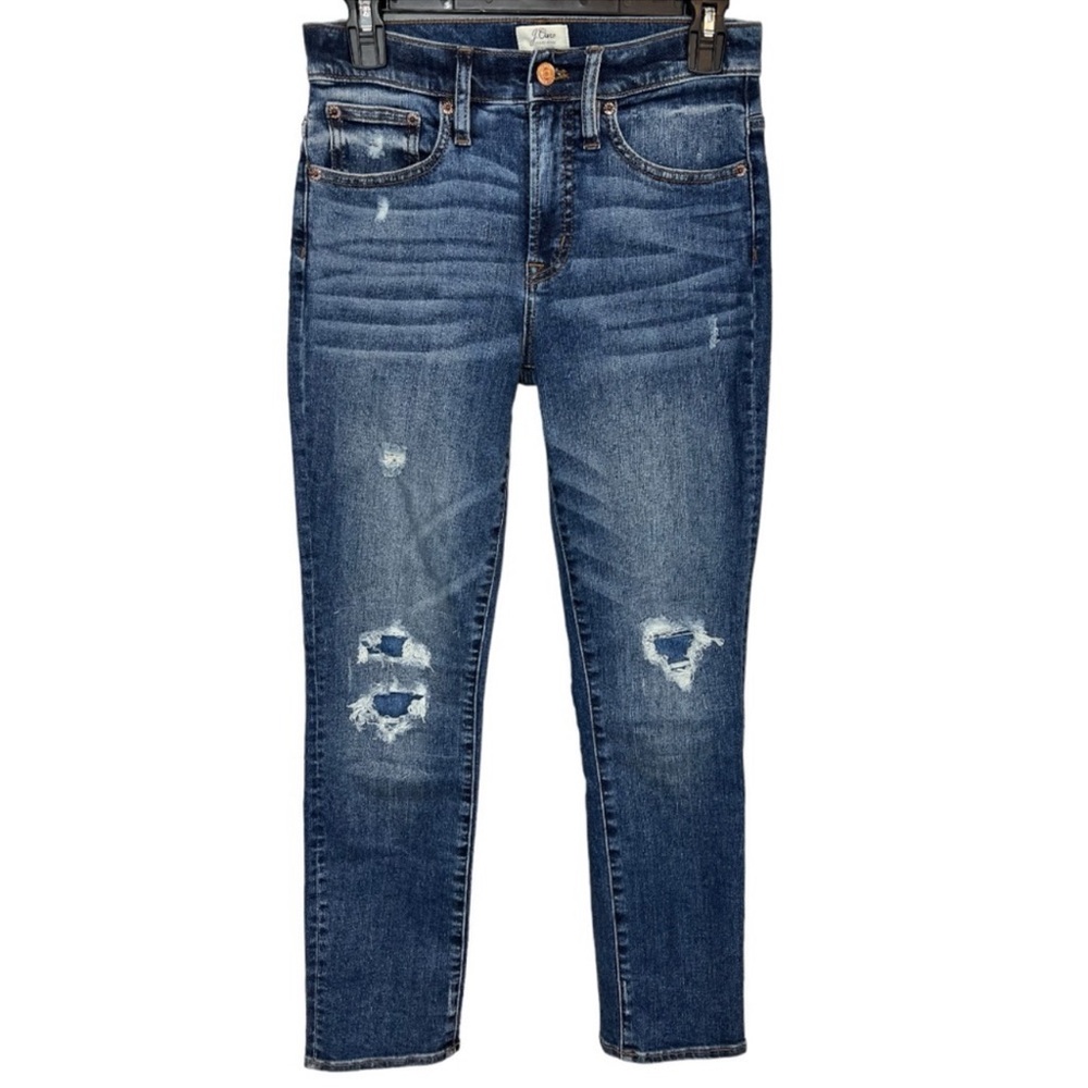 J. Crew high rise distressed vintage straight jean in coastline size 26 NWT